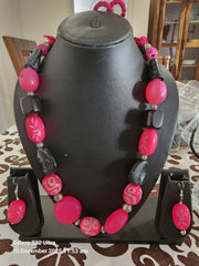 Beads Necklace with Earrings