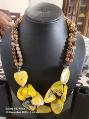 Onyx stone & Beads Necklace