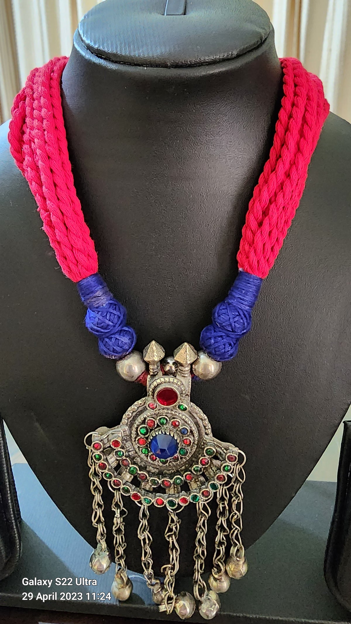 Afghan Pendant with handmade Tussle