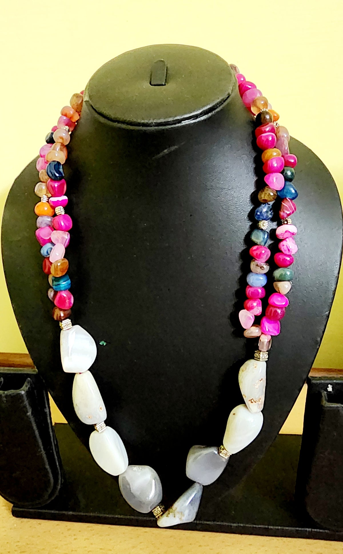 Marble Stone & Onyx stone Necklace