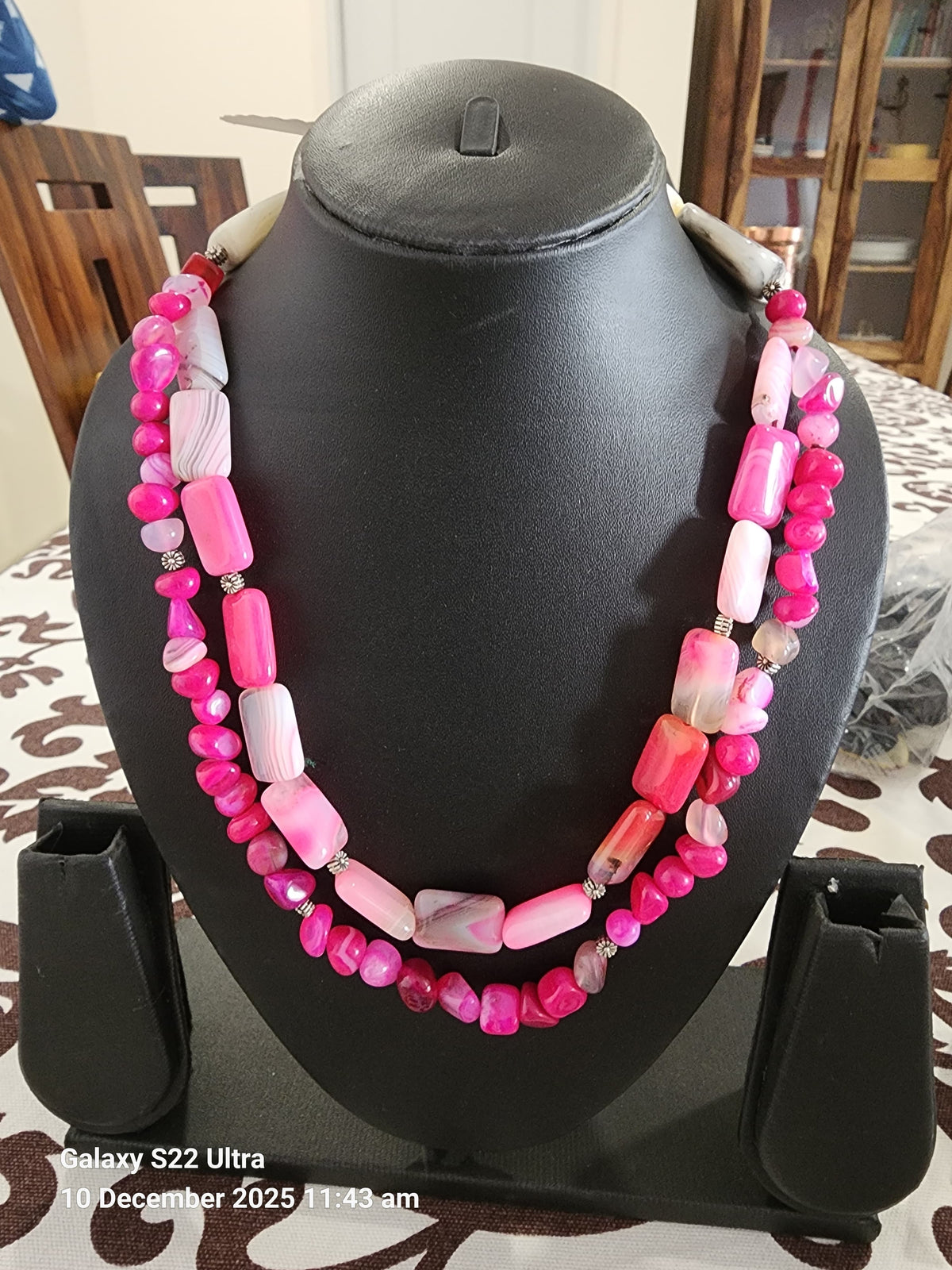 Two layered Agate stone Necklace