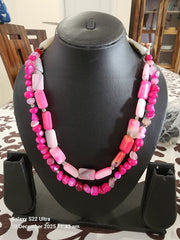 Two layered Agate stone Necklace